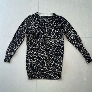 J CREW Women’s Leopard Print Top